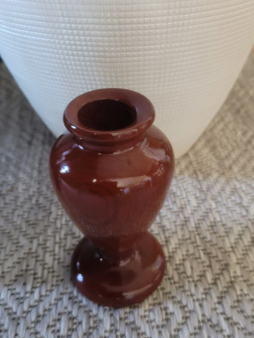 Vintage Spanish Hand-Turned Wood Bud Vase – Artesanía de Guipúzcoa Basque Art